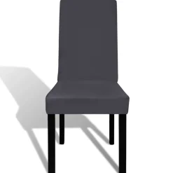 VIDAXL - Housse de chaise droite extensible 4 pcs anthracite