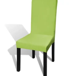 VIDAXL - Housse de chaise droite extensible 6 pcs vert