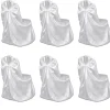 VIDAXL - Housse de chaise blanche pour le banquet de mariage 6 pièces