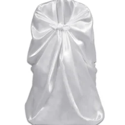 VIDAXL - Housse de chaise blanche pour le banquet de mariage 6 pièces