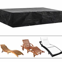 VIDAXL - Housse de chaise de jardin 8 艙illets 218 x 77 x 55 cm