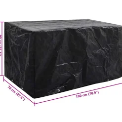 VIDAXL - Housse de salon de jardin 8 艙illets 180x70x90 cm