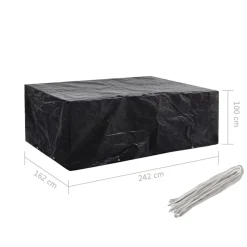 VIDAXL - Housse de salon de jardin 8 艙illets 242x162x100 cm