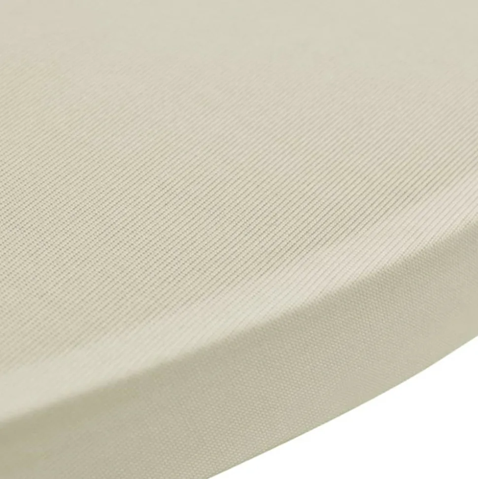 VIDAXL - Housse de table ø 80 cm crème extensible 2 pcs