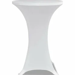 VIDAXL - Housse de table ø 70 cm blanc extensible 2 pcs