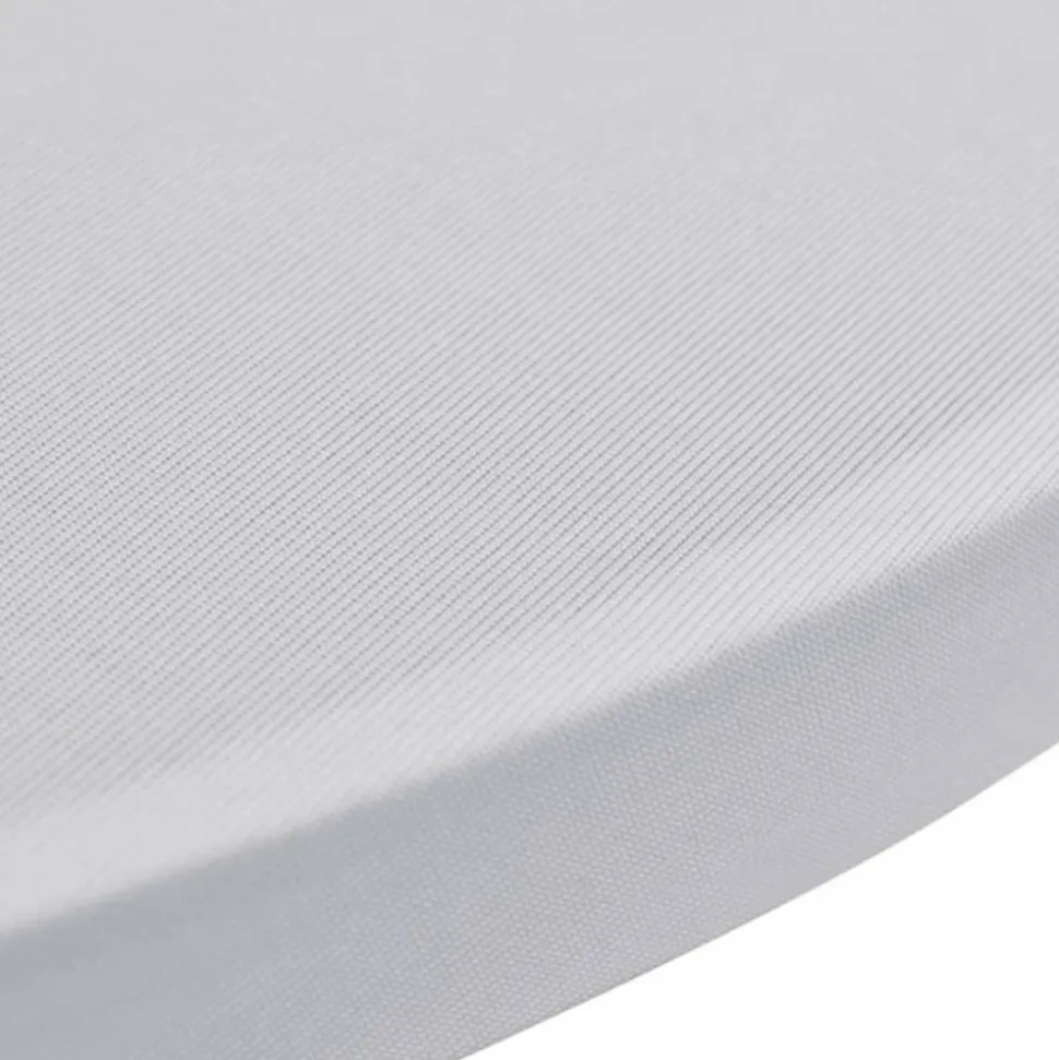VIDAXL - Housse de table ø 70 cm blanc extensible 2 pcs