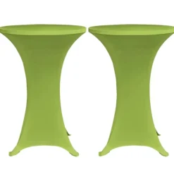 VIDAXL - Housse de table extensible 2 pcs 60 cm verte