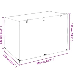 VIDAXL - Housses de balancelle 2 pcs 12 艙illets 215x150x130/150 cm pe