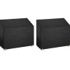 VIDAXL - Housses de banc de jardin 2 pcs 8 艙illets 160x70x70/88 cm pe