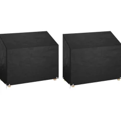 VIDAXL - Housses de banc de jardin 2 pcs 8 艙illets 160x70x70/88 cm pe