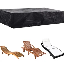 VIDAXL - Housses de chaise de jardin 8 艙illets 2 pcs 218 x 77 x 55 cm