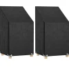 VIDAXL - Housses de chaise de jardin 2 pcs 8 艙illets 65x65x80/120 cm pe