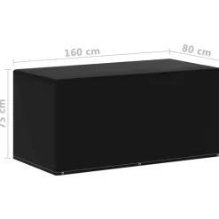 VIDAXL - Housses de meubles de jardin 2 pcs 6 艙illets 160x80x75 cm