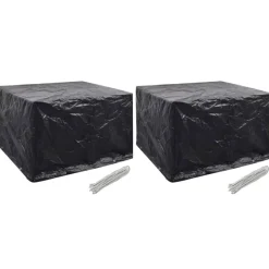 VIDAXL - Housses de salon de jardin 2 pcs 8 艙illets 135x135x90 cm
