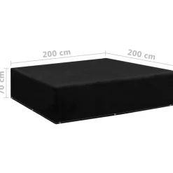VIDAXL - Housses de salon de jardin 2 pcs 8 艙illets 200x200x70 cm