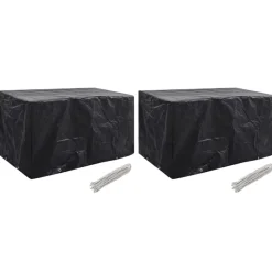 VIDAXL - Housses de salon de jardin 2 pcs 8 艙illets 180x70x90 cm