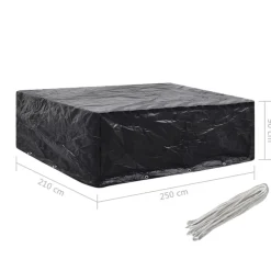 VIDAXL - Housses de salon de jardin 2 pcs 8 艙illets 250x210x90 cm