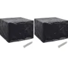 VIDAXL - Housses de salon de jardin 2 pcs 8 艙illets 122x112x98 cm