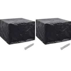 VIDAXL - Housses de salon de jardin 2 pcs 8 艙illets 122x112x98 cm