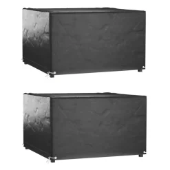 VIDAXL - Housses de salon de jardin 2 pcs 8 艙illets 132x132x80 cm carré