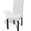 VIDAXL - Housses extensibles de chaise 6 pcs blanc