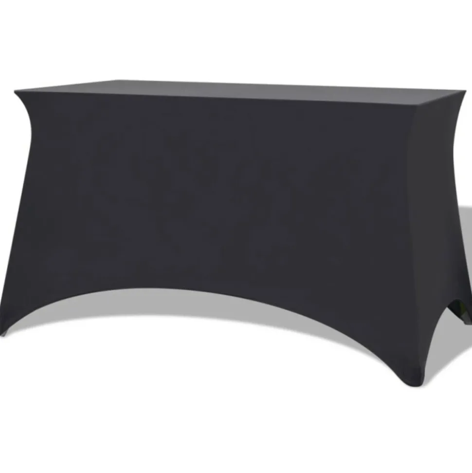 VIDAXL - Housses extensibles pour table 2 pcs 120x60,5x74 cm anthracite