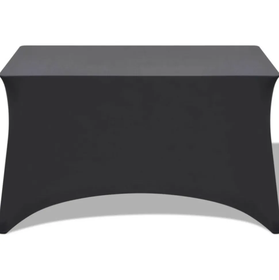 VIDAXL - Housses extensibles pour table 2 pcs 120x60,5x74 cm anthracite