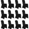 VIDAXL - Housses élastiques de chaise noir 12 pcs