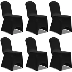 VIDAXL - Housses élastiques de chaise noir 12 pcs