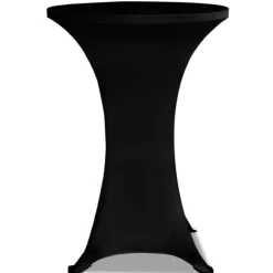 VIDAXL - Housses élastiques de table ø 80 cm noir 2 pcs