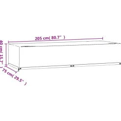 VIDAXL - Housses pour chaise longue 2 pcs 12 艙illets 205x75x40 cm pe