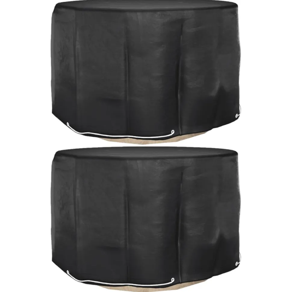 VIDAXL - Housses pour meubles de jardin 2 pcs 6 艙illets ø125x75 cm rond