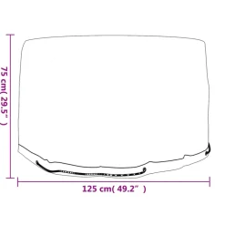 VIDAXL - Housses pour meubles de jardin 2 pcs 6 艙illets ø125x75 cm rond