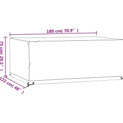 VIDAXL - Housses salon de jardin2pcs 8艙illets 180x122x75cm rectangulaire