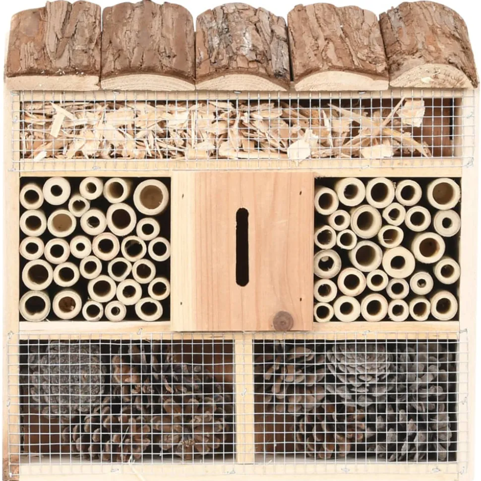 VIDAXL - Hôtel à insectes 30x10x30 cm bois de sapin