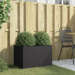 VIDAXL - Jardinière noir 62x40x39 cm acier