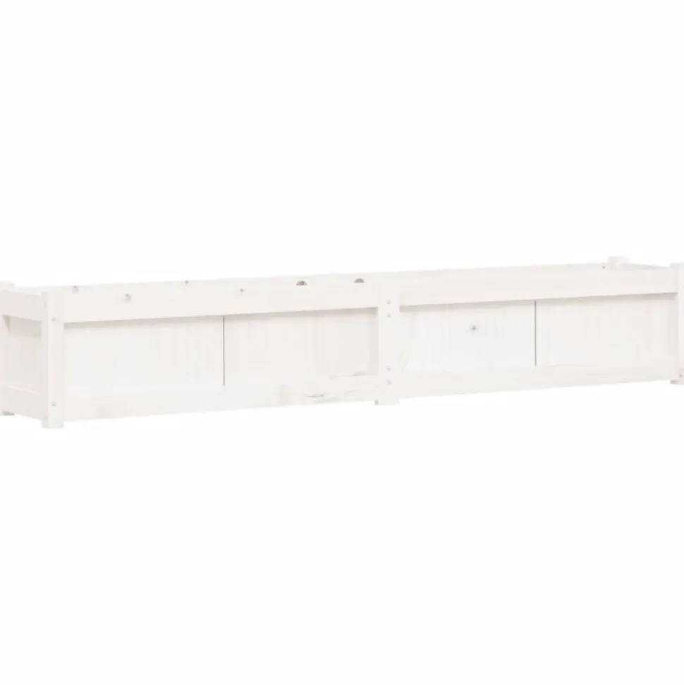 VIDAXL - Jardinières 2 pcs blanc bois de pin massif
