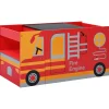 VIDAXL - Jeu de table et chaises d'enfants 3 pcs camion de pompiers bois