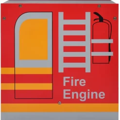 VIDAXL - Jeu de table et chaises d'enfants 3 pcs camion de pompiers bois