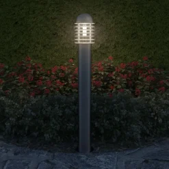 VIDAXL - Lampadaire d'extérieur acier inoxydable