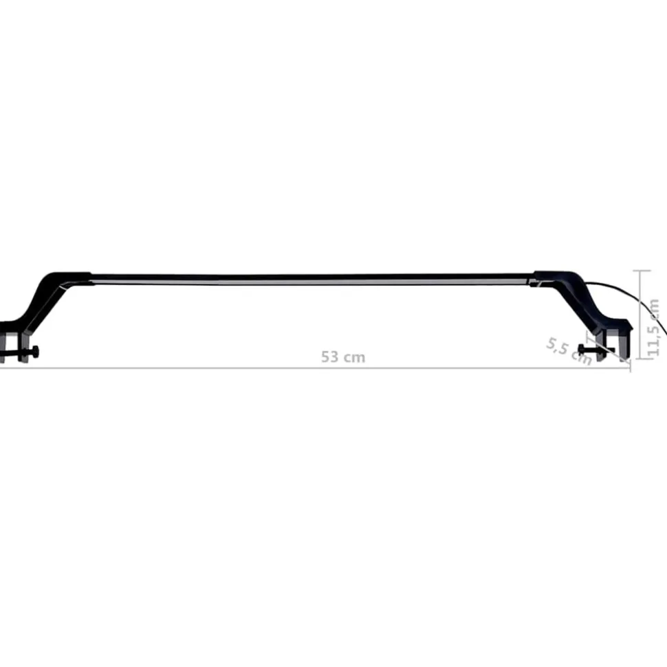 VIDAXL - Lampe à led d'aquarium avec pinces 55-70 cm bleu et blanc