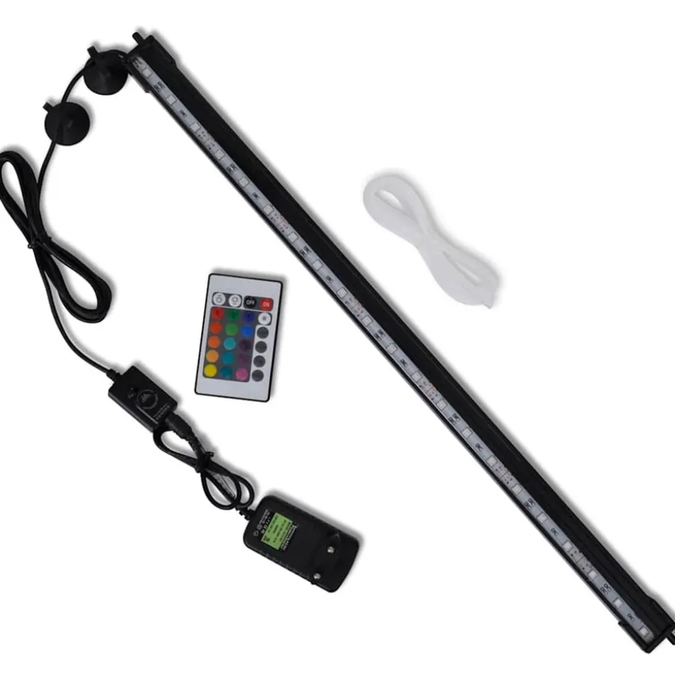 VIDAXL - Lampe led de bulles d'aquarium rvb 56,5 cm
