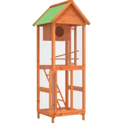 VIDAXL - Maison à oiseaux marron 60x58,5x160 cm bois massif de pin