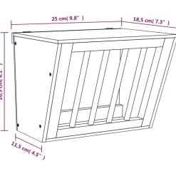 VIDAXL - Mangeoire à foin pour lapins 25x18,5x20,5 cm bois massif sapin