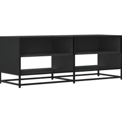 VIDAXL - Meuble tv noir 120,5x40x46 cm bois d'ingénierie et métal