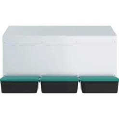 VIDAXL - Nichoir à poules3 compartiments, fixation murale, acier galvanisé