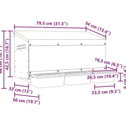 VIDAXL - Nichoir à poules3 compartiments, fixation murale, acier galvanisé