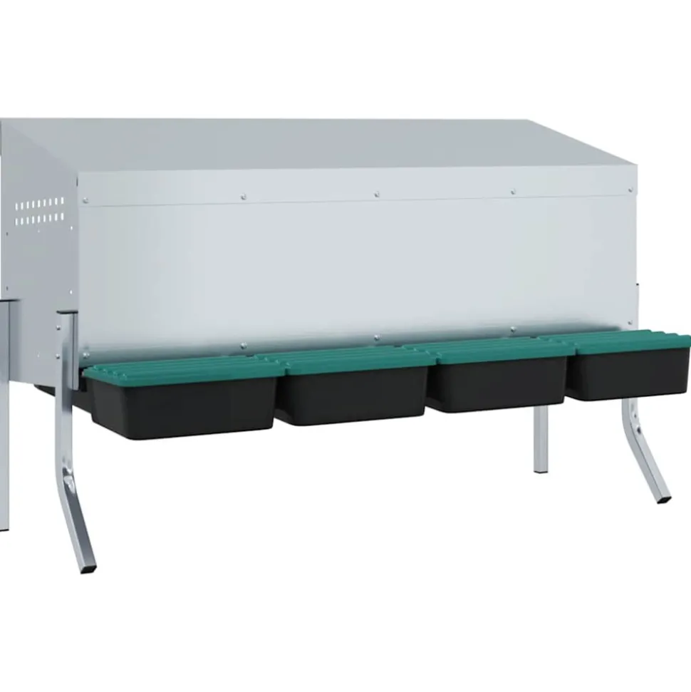 VIDAXL - Nichoir à poules4 compartiments avec pieds en acier galvanisé