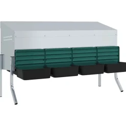 VIDAXL - Nichoir à poules4 compartiments avec pieds en acier galvanisé