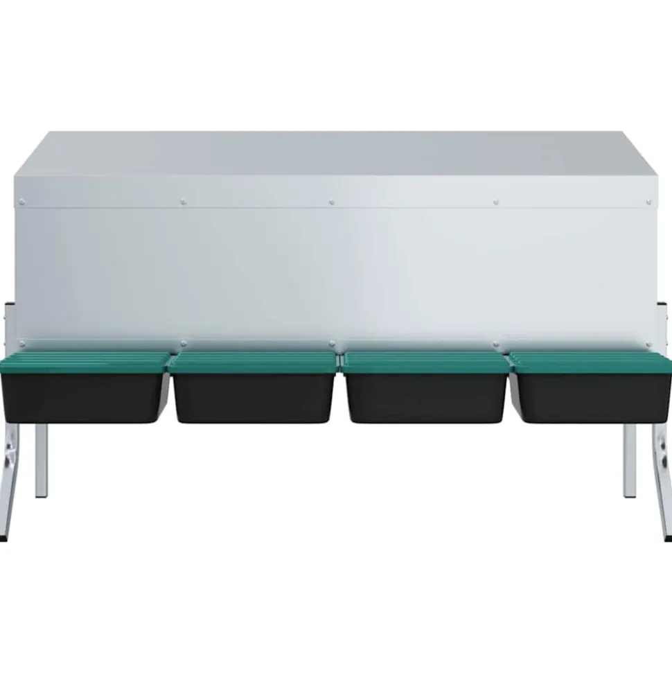 VIDAXL - Nichoir à poules4 compartiments avec pieds en acier galvanisé